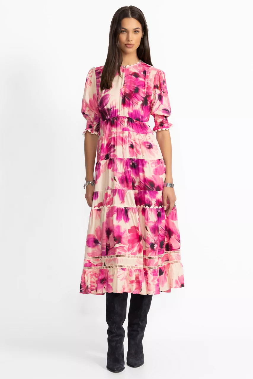 Johnny Was DAPHNE TEA LENGTH DRESS Auroria