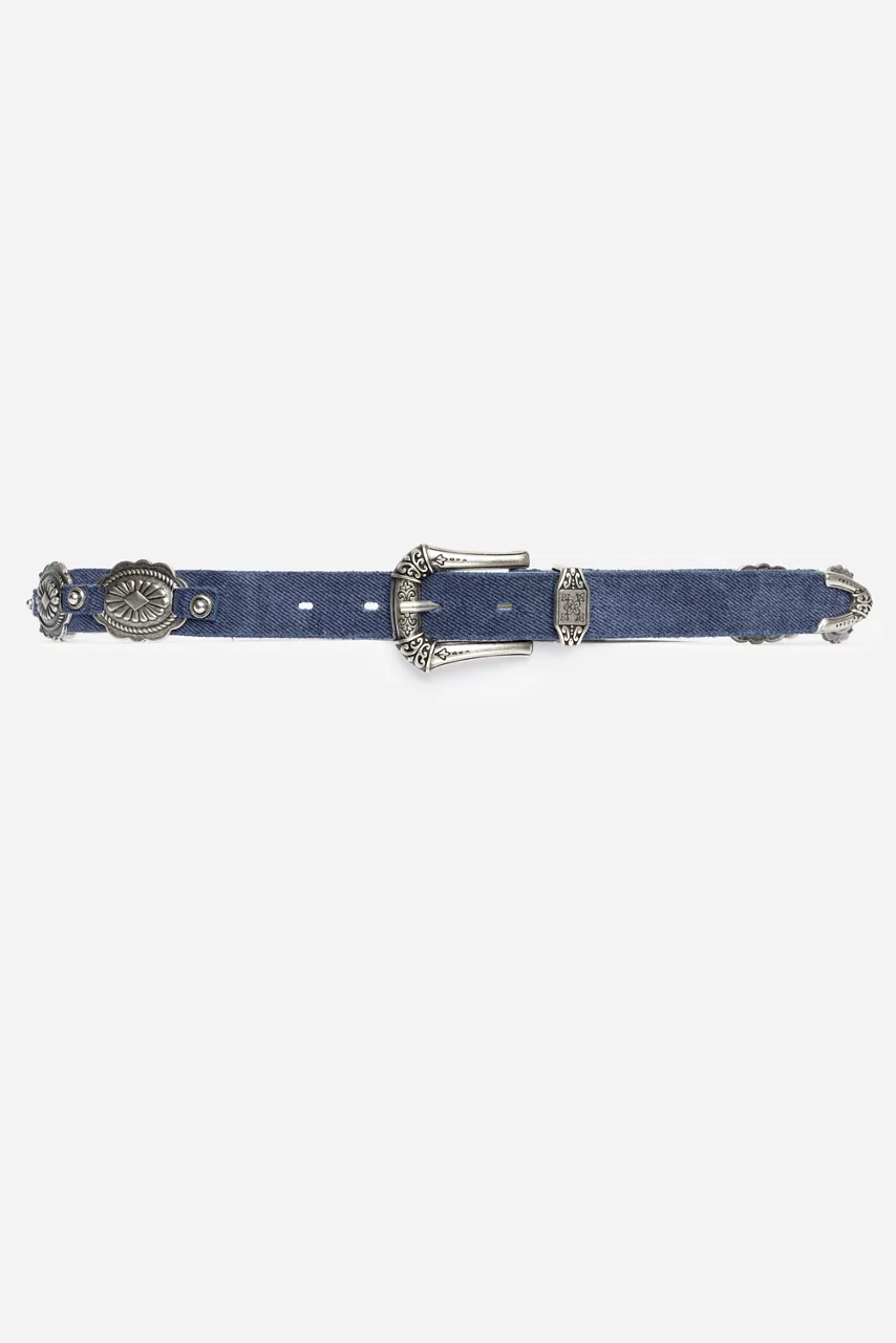 johnny was DENIM ITALIAN SUEDE CONCH BELT Denim