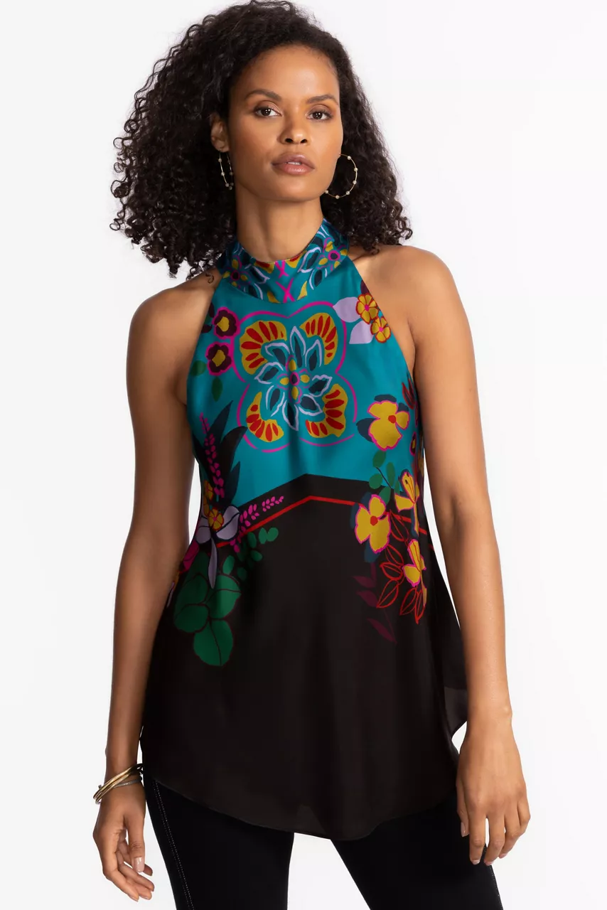 Johnny Was DEVI HALTER BLOUSE House Of Flores