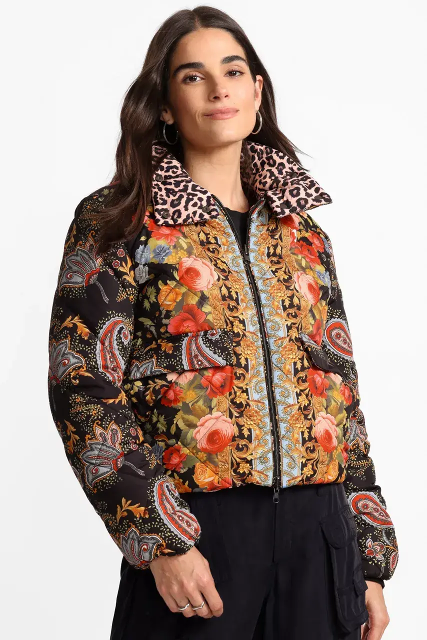 Johnny Was DIAMOND QUILTED CROPPED PUFFER Leto