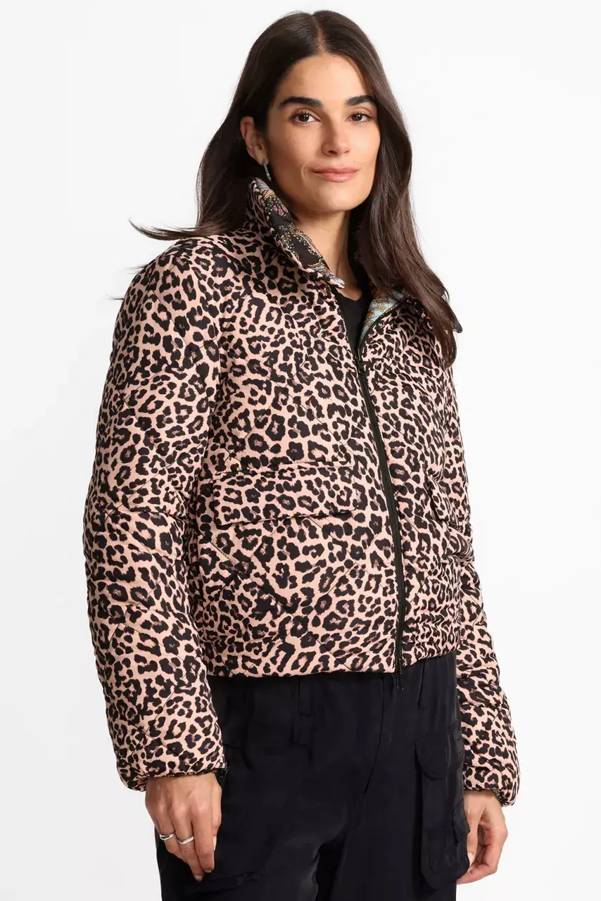 Johnny Was DIAMOND QUILTED CROPPED PUFFER Leto