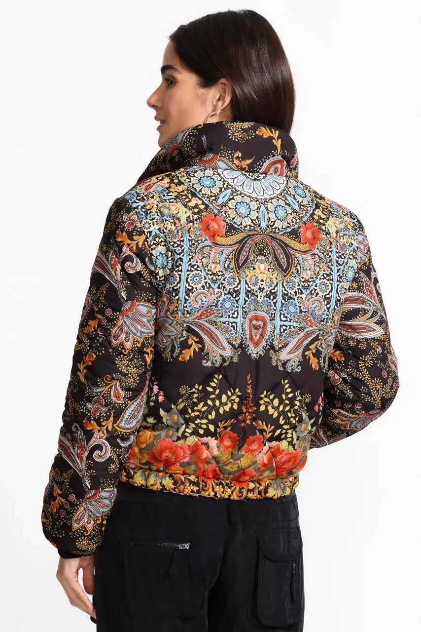 Johnny Was DIAMOND QUILTED CROPPED PUFFER Leto