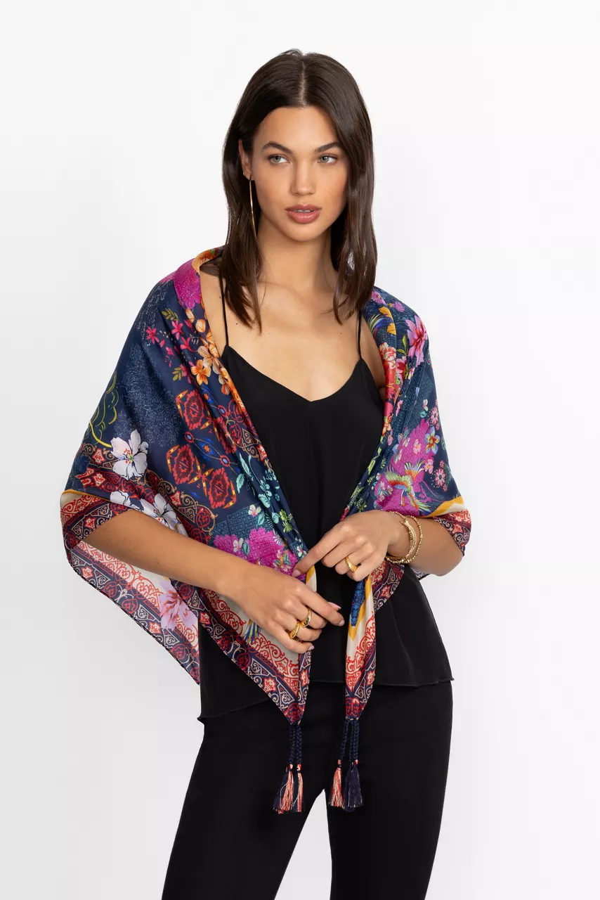 Johnny Was DREAMER BLU SILK SCARF Dreamer Blu