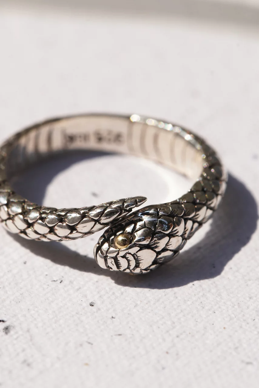 Johnny Was EARTH SERPENT RING Silver