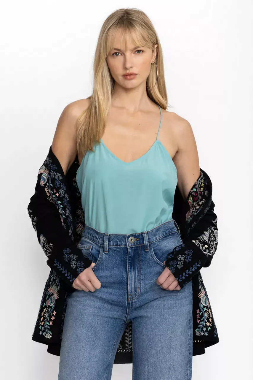 Johnny Was EDIE CAMI TOP Marine Blue