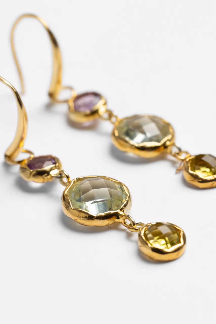 Johnny Was ENERGY AMULETS DANGLE EARRINGS Gold