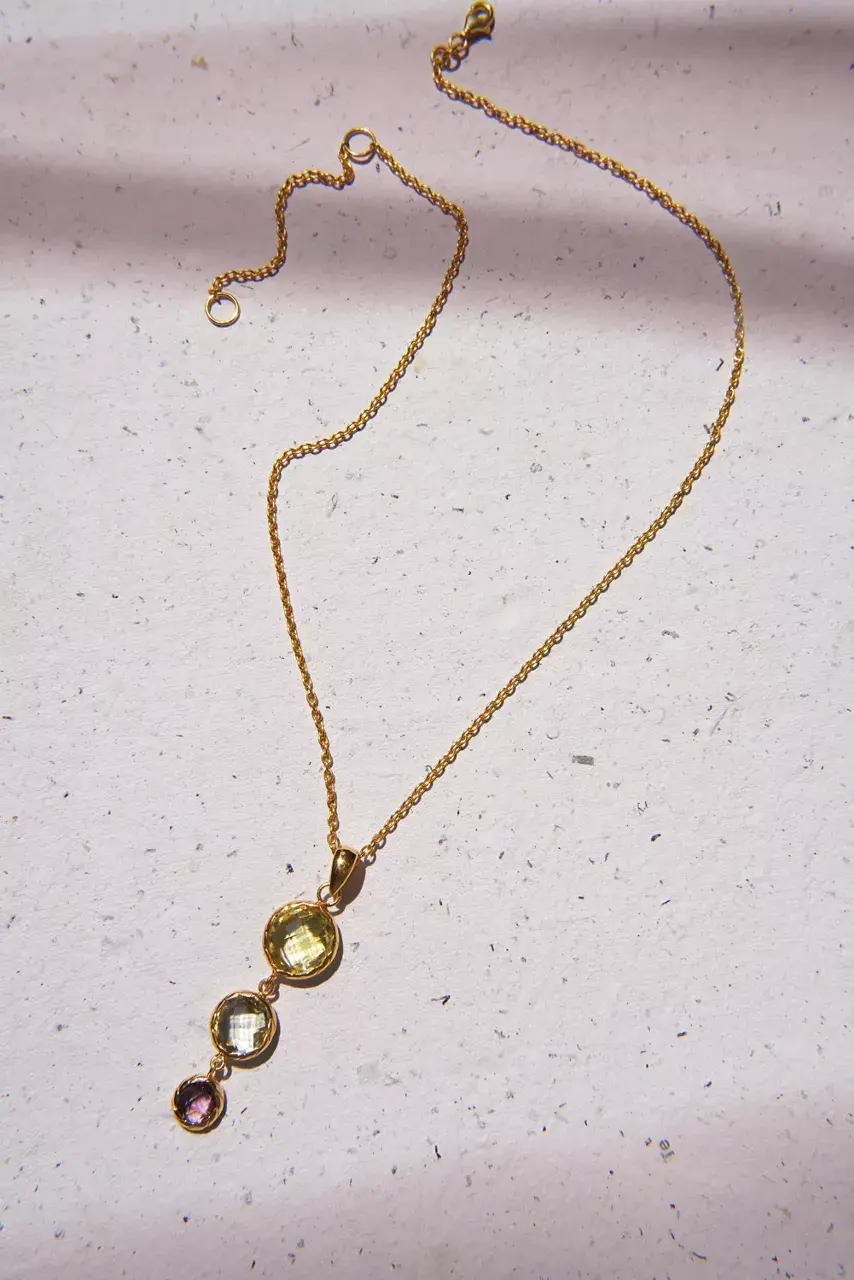 Johnny Was ENERGY AMULETS PENDANT NECKLACE Gold