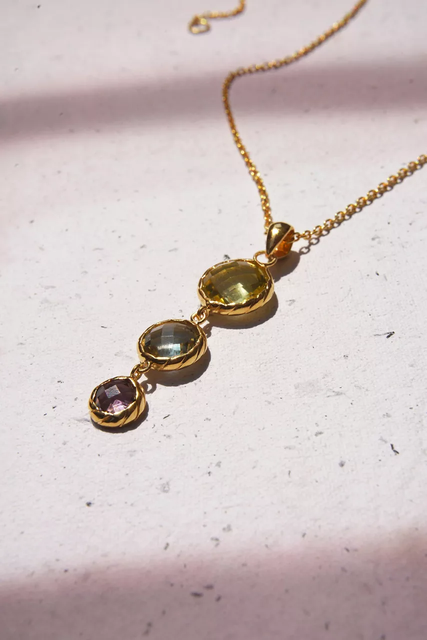 Johnny Was ENERGY AMULETS PENDANT NECKLACE Gold