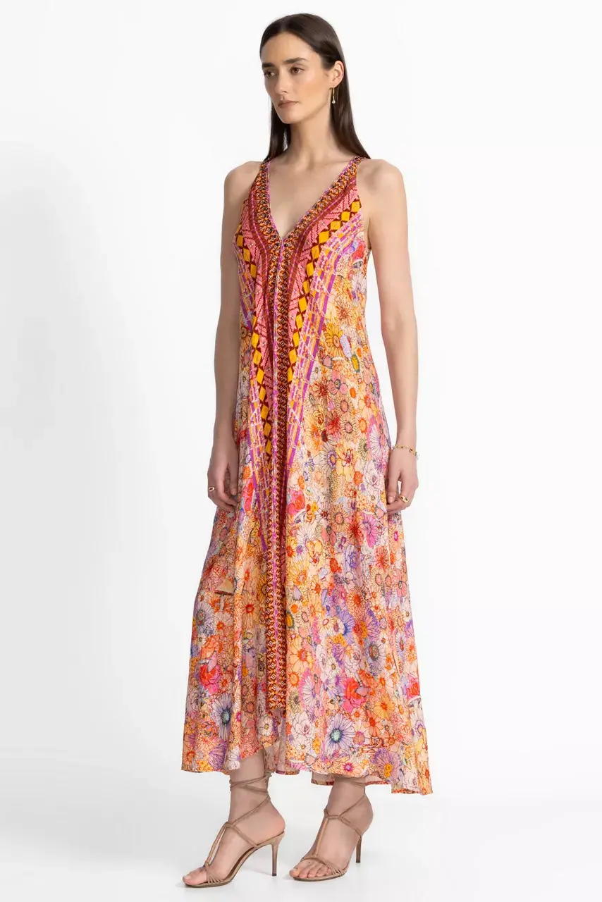 Johnny Was EVA DRESS Sage Pink