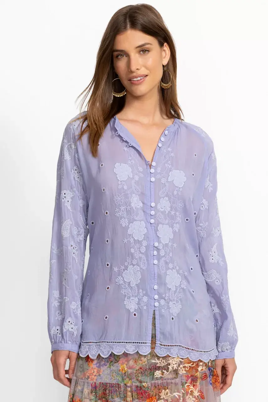 Johnny Was FALCO TUNIC Persian Violet