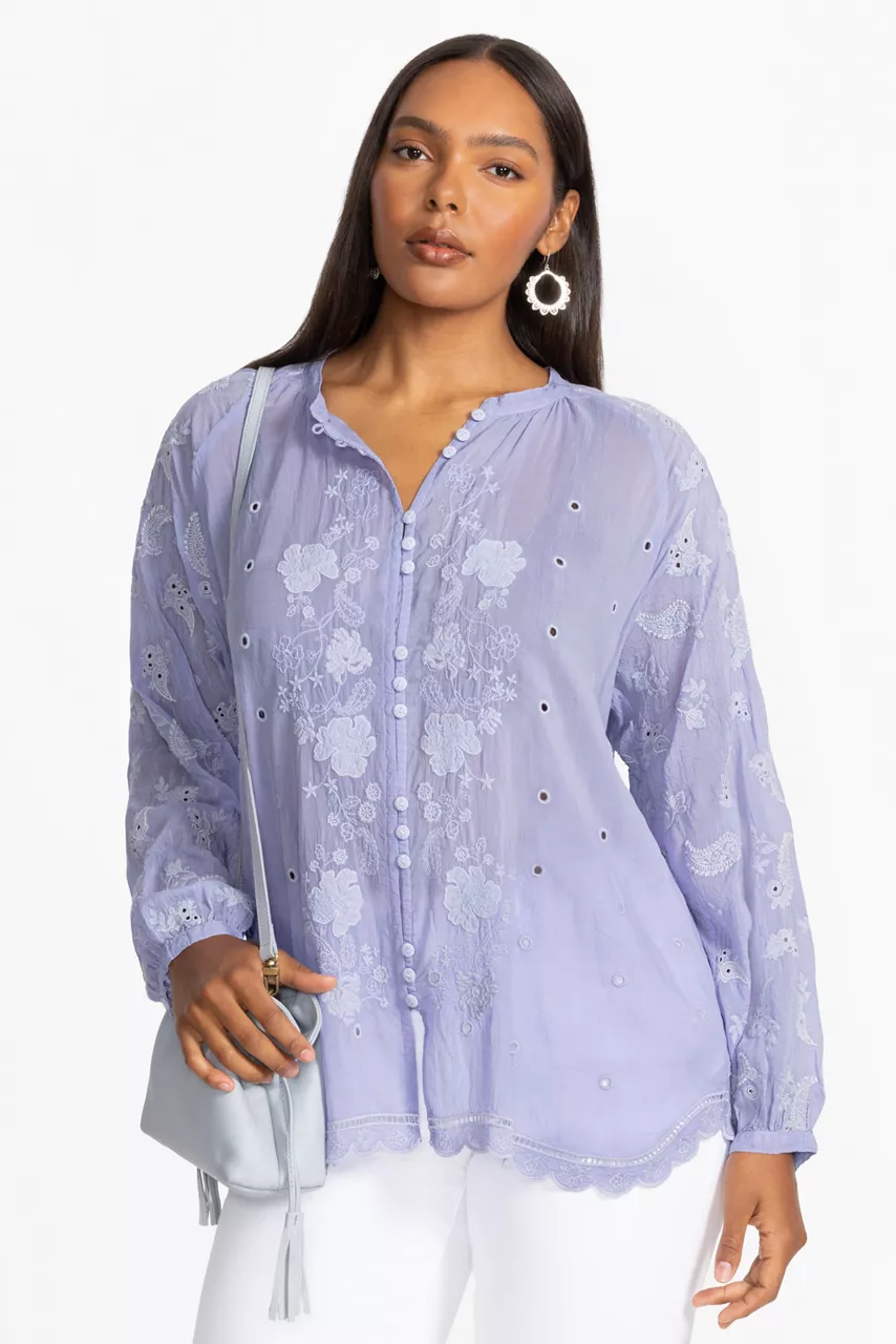 Johnny Was FALCO TUNIC Persian Violet