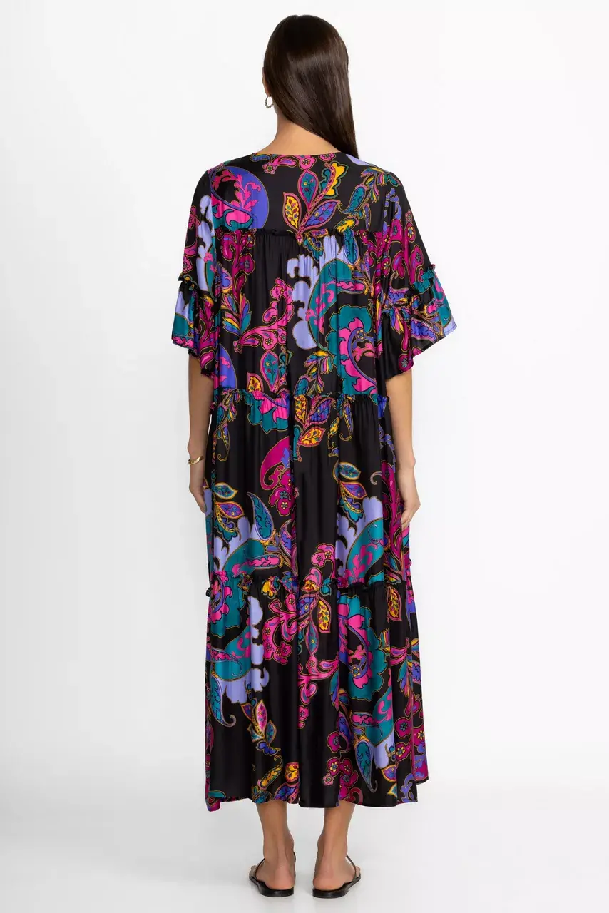 Johnny Was FATIMA TIERED KIMONO Fatima Black