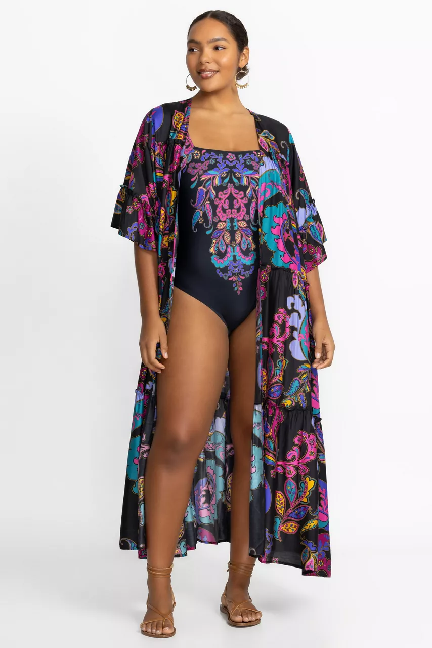 johnny was FATIMA TIERED KIMONO Fatima Black