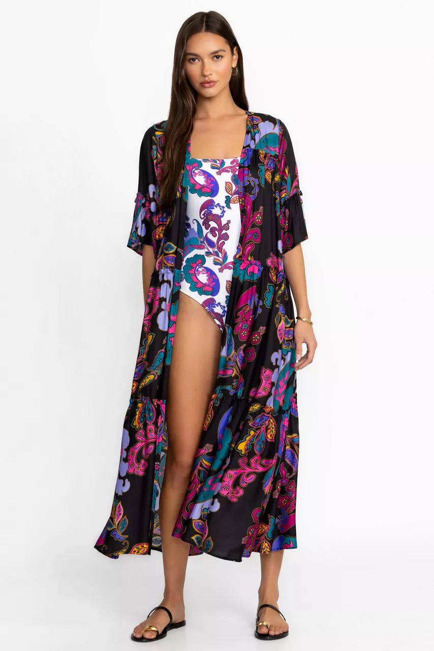 johnny was FATIMA TIERED KIMONO Fatima Black