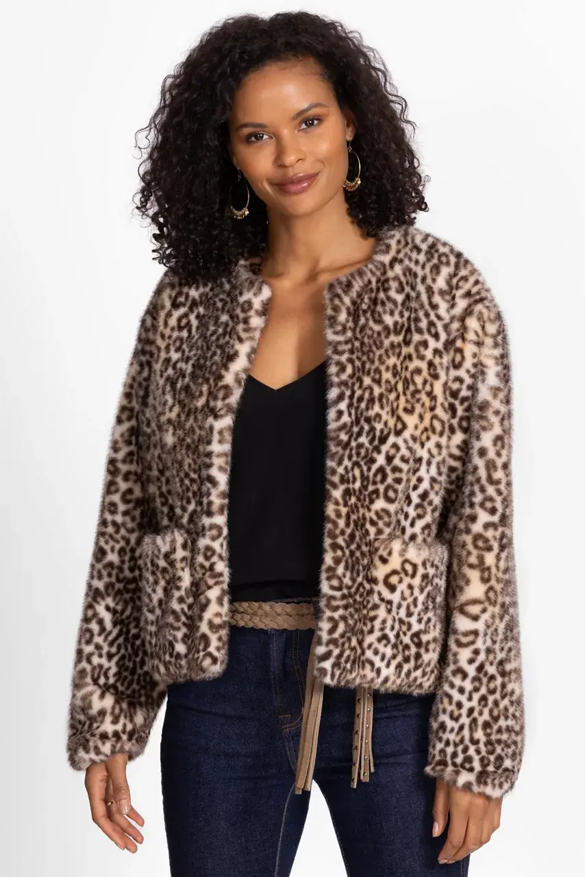 johnny was FAUX FUR JACKET Priscilla Faux Fur