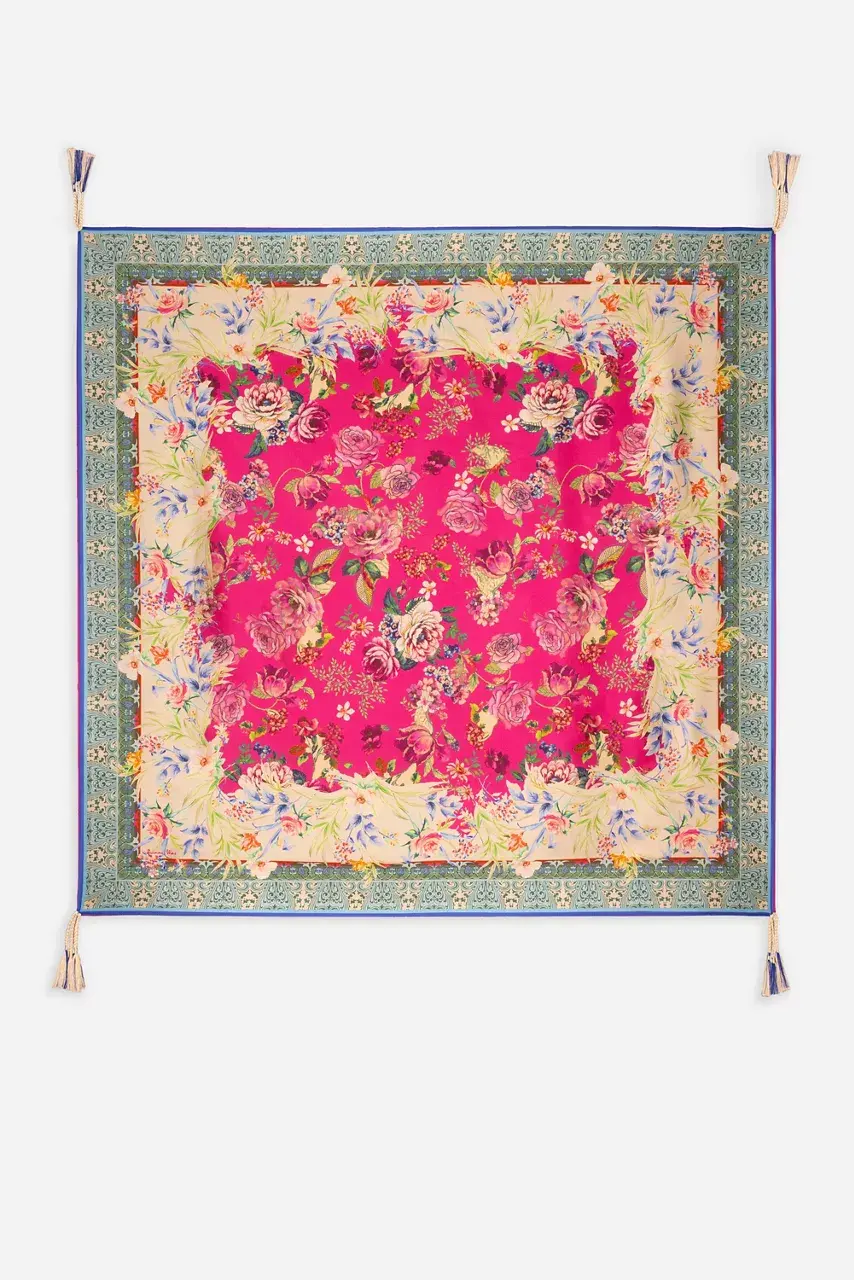 johnny was FIORAH SILK SCARF Fiorah Scarf Print