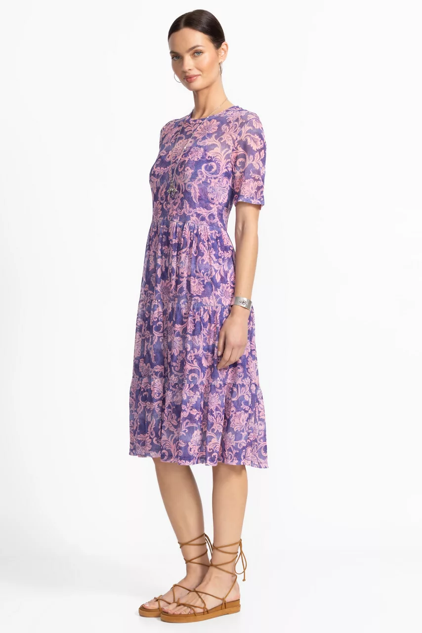 Johnny Was FLORENTINA MESH TIERED DRESS Florentina