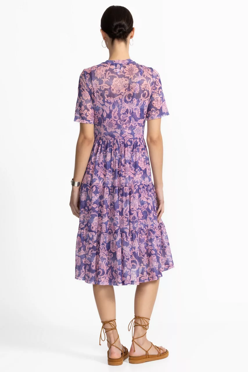 Johnny Was FLORENTINA MESH TIERED DRESS Florentina