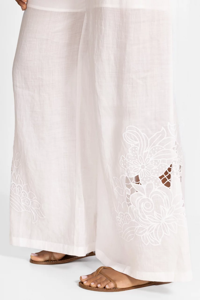 Johnny Was FRANKIE EASY PANT White