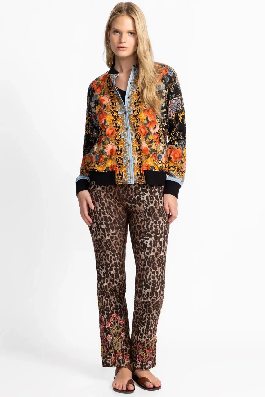 Johnny Was FRENCH TERRY BOMBER JACKET Leto