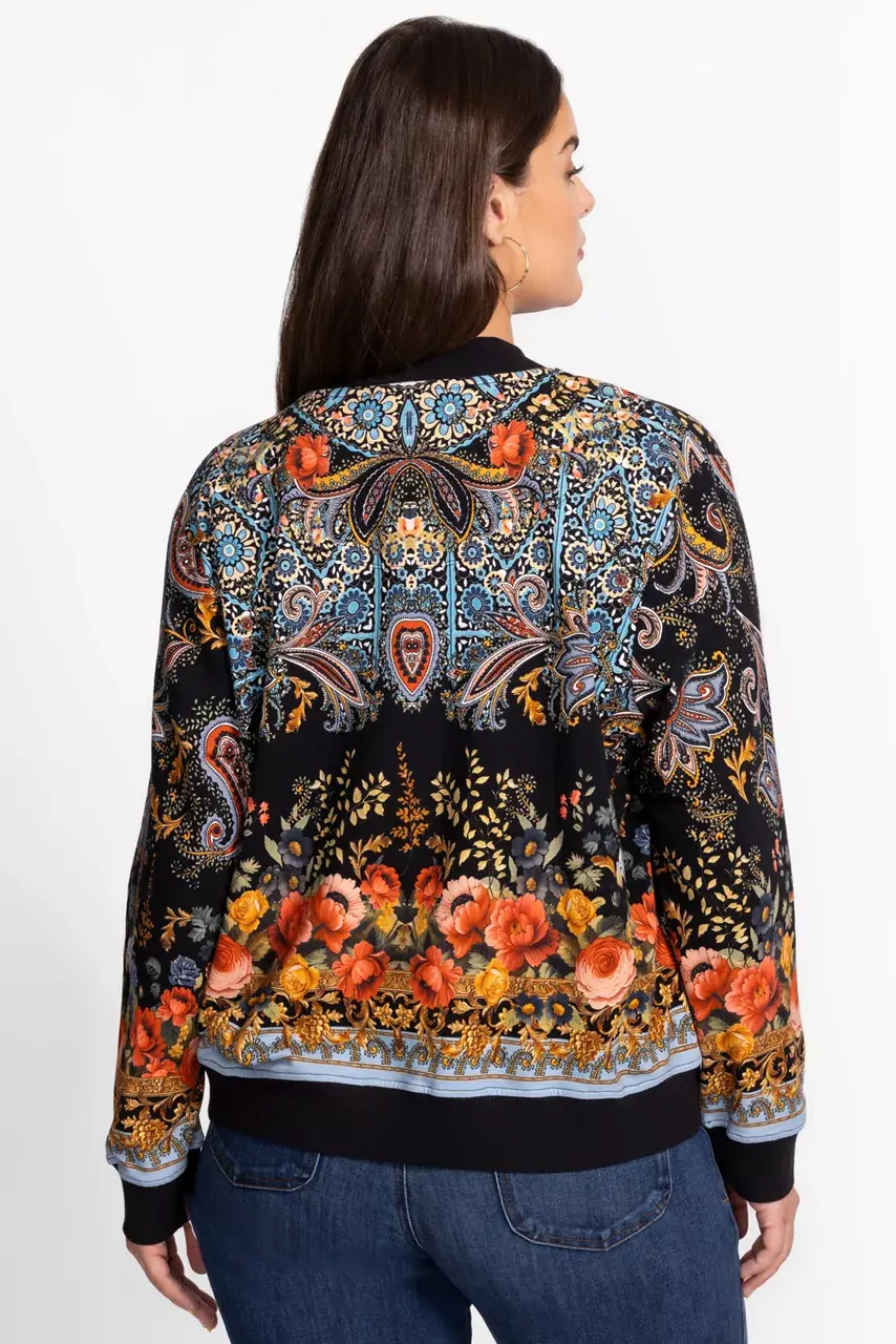 Johnny Was FRENCH TERRY BOMBER JACKET Leto