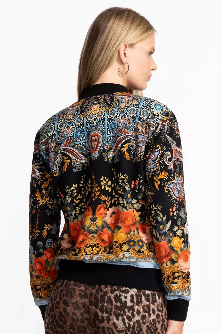 Johnny Was FRENCH TERRY BOMBER JACKET Leto