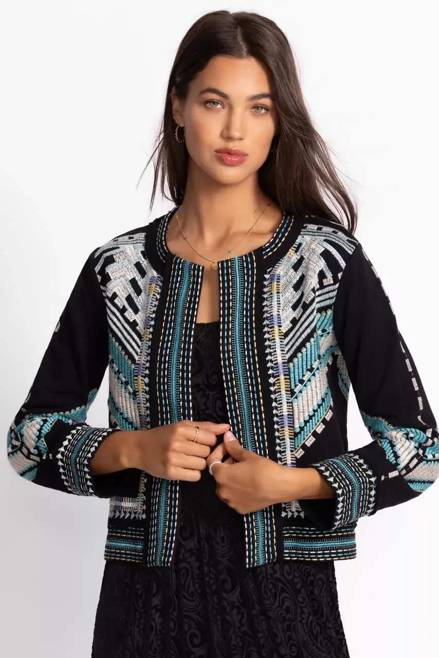 Johnny Was FRENCH TERRY MIXED MEDIA JACKET