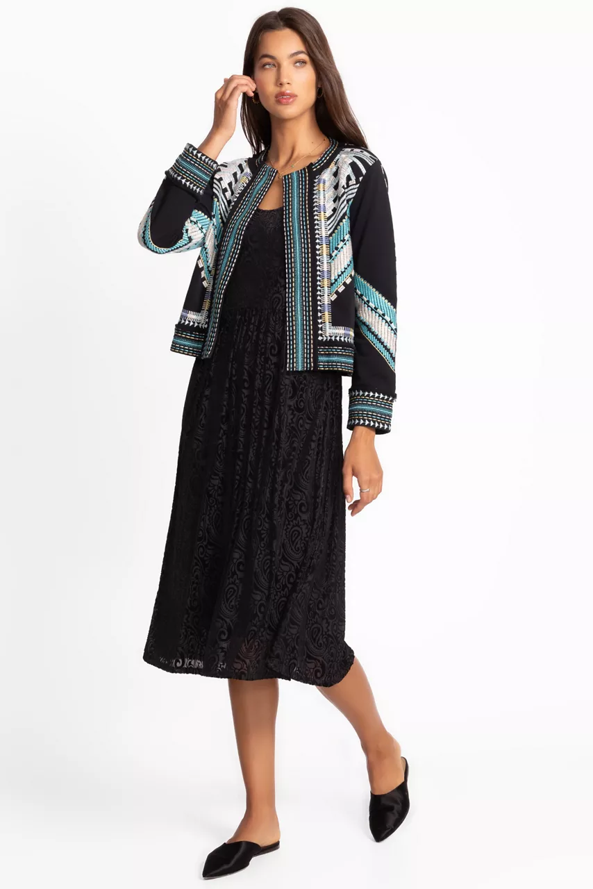 Johnny Was FRENCH TERRY MIXED MEDIA JACKET