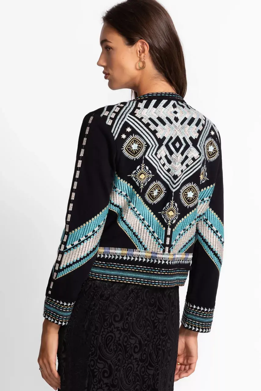 Johnny Was FRENCH TERRY MIXED MEDIA JACKET