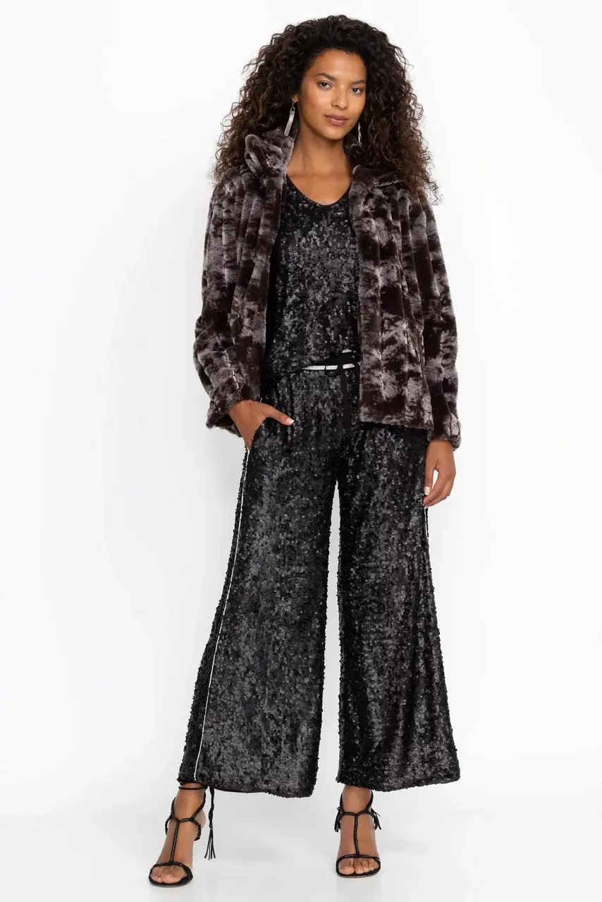 johnny was GABIE SEQUIN PANT Black Sequin