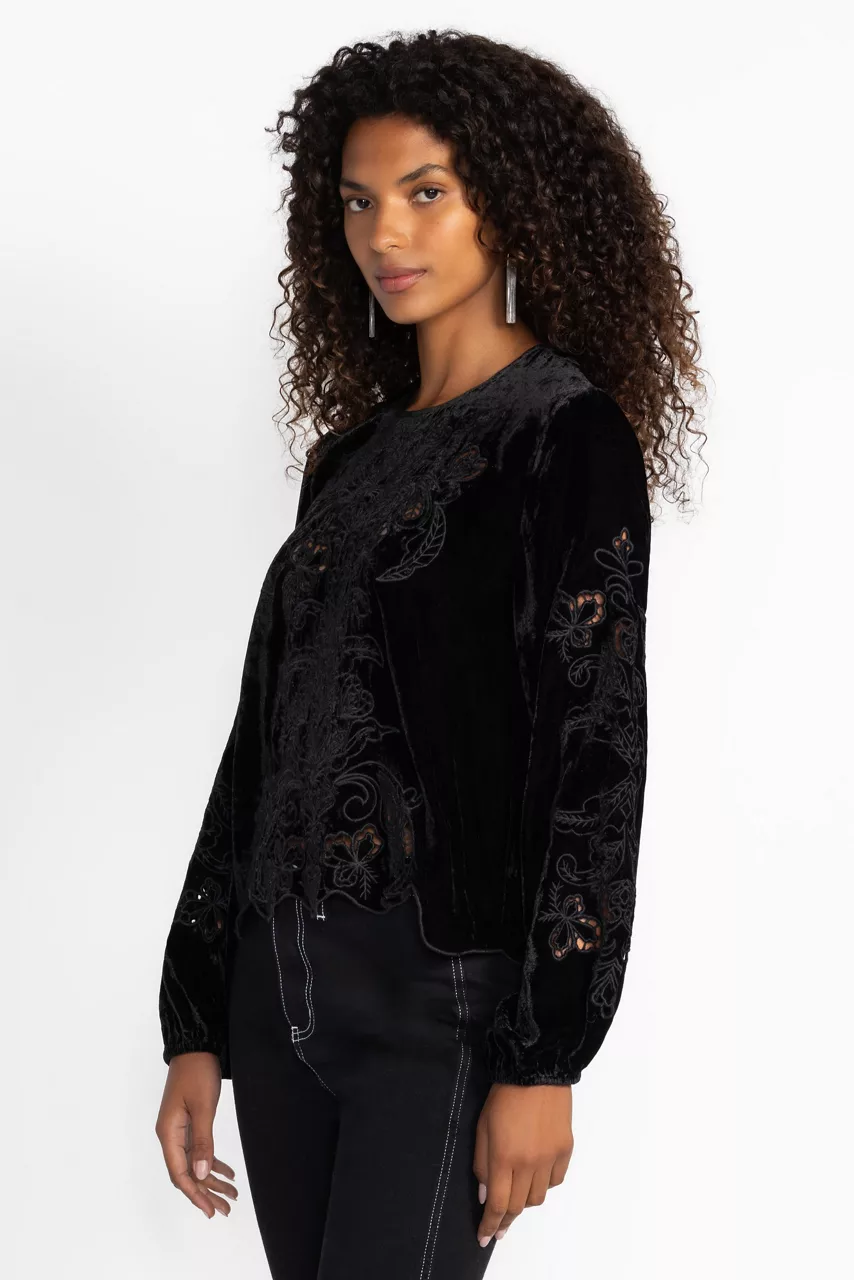 Johnny Was GABRIELA BLOUSE Black