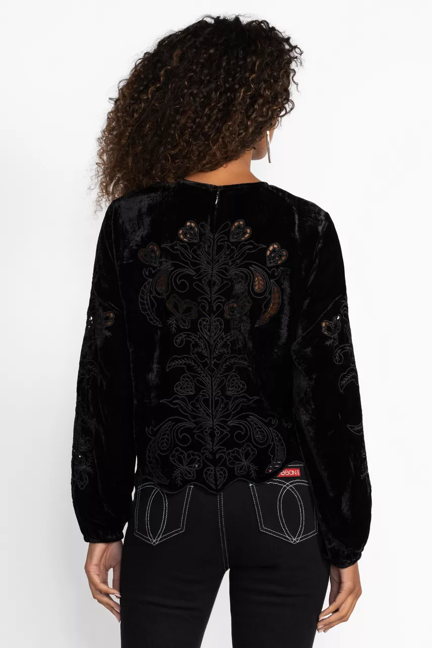 Johnny Was GABRIELA BLOUSE Black