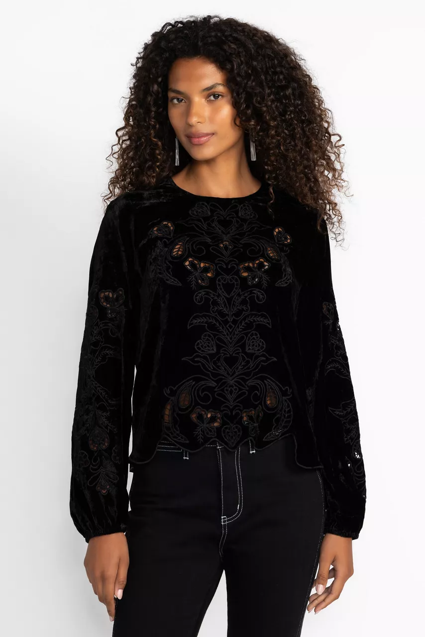 johnny was GABRIELA BLOUSE Black