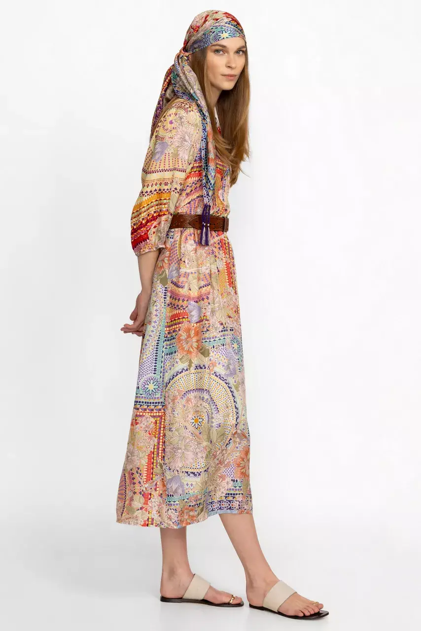 Johnny Was GARDEN MOSAIC SCARF Gardenmosaic