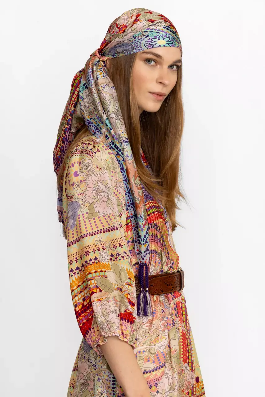 Johnny Was GARDEN MOSAIC SCARF Gardenmosaic