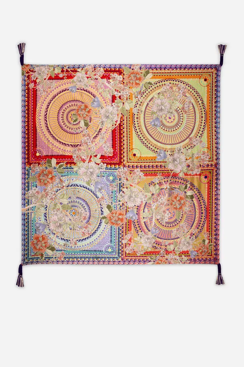 johnny was GARDEN MOSAIC SCARF Gardenmosaic