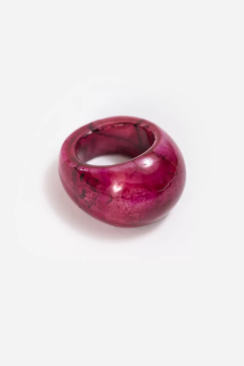 johnny was GEMSTONE DOME RING Hot Pink