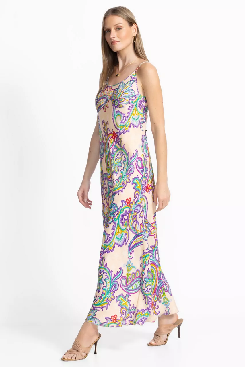 Johnny Was GIGIANNA SLIP DRESS Light Paisley