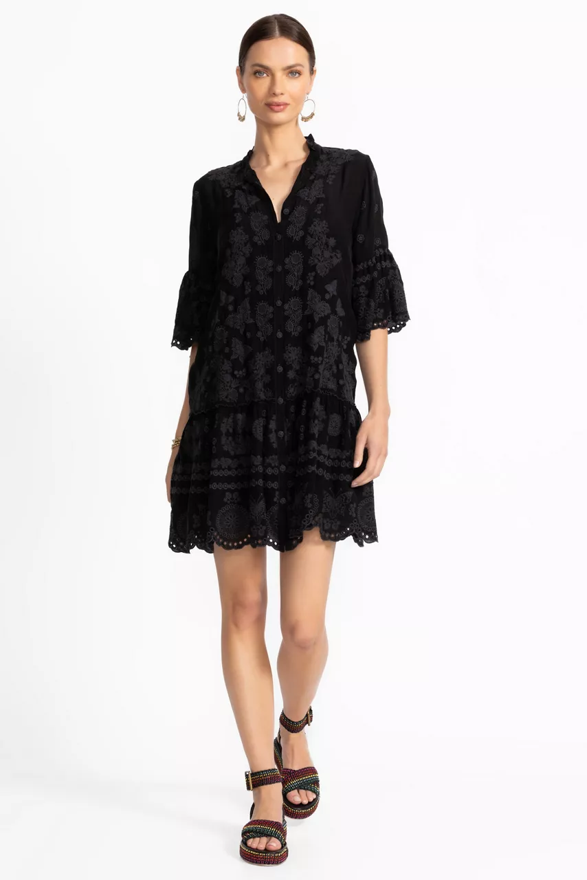 Johnny Was GRACIE DRESS Black