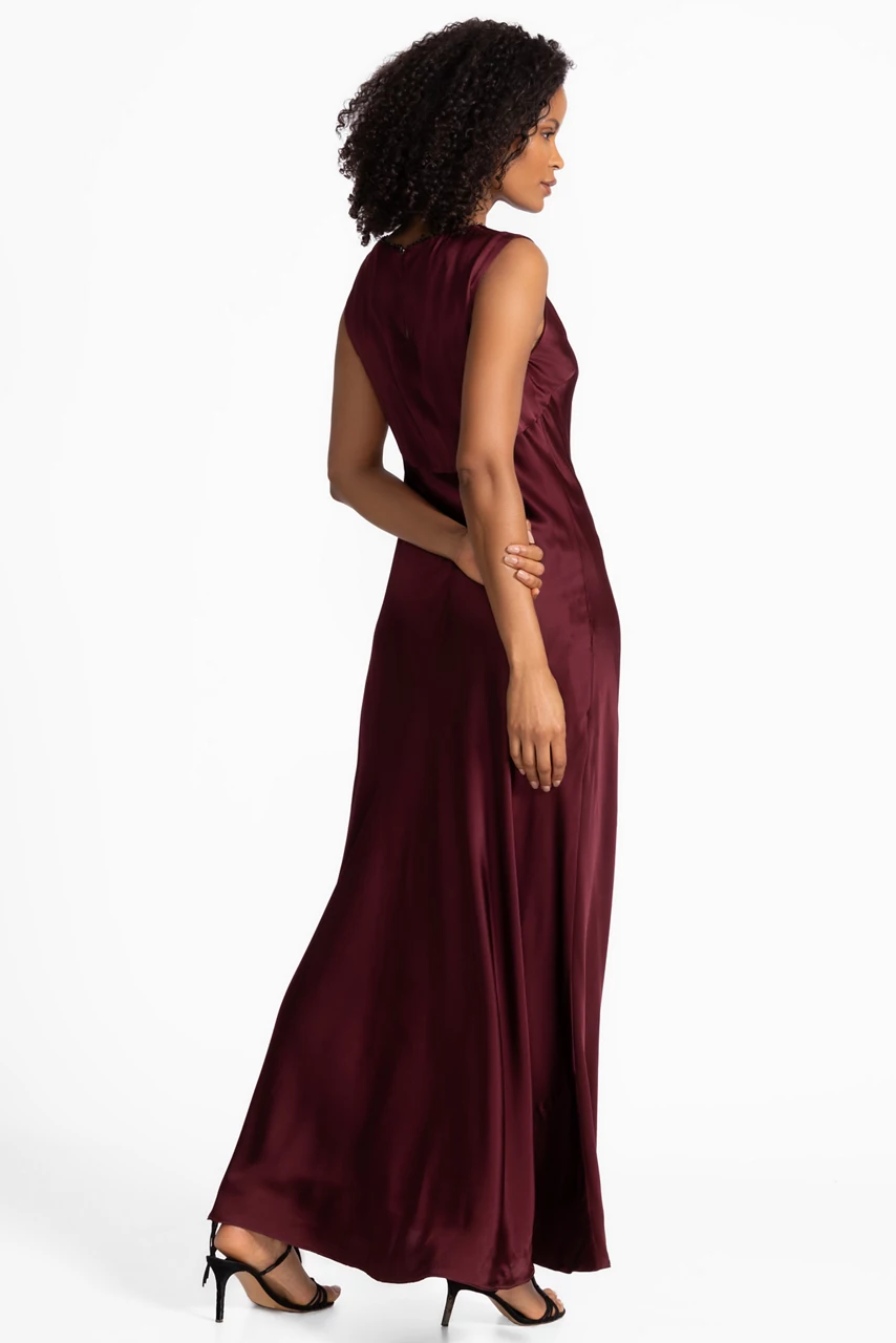 Johnny Was GRADINA SILK DRESS Chocolate Truffle