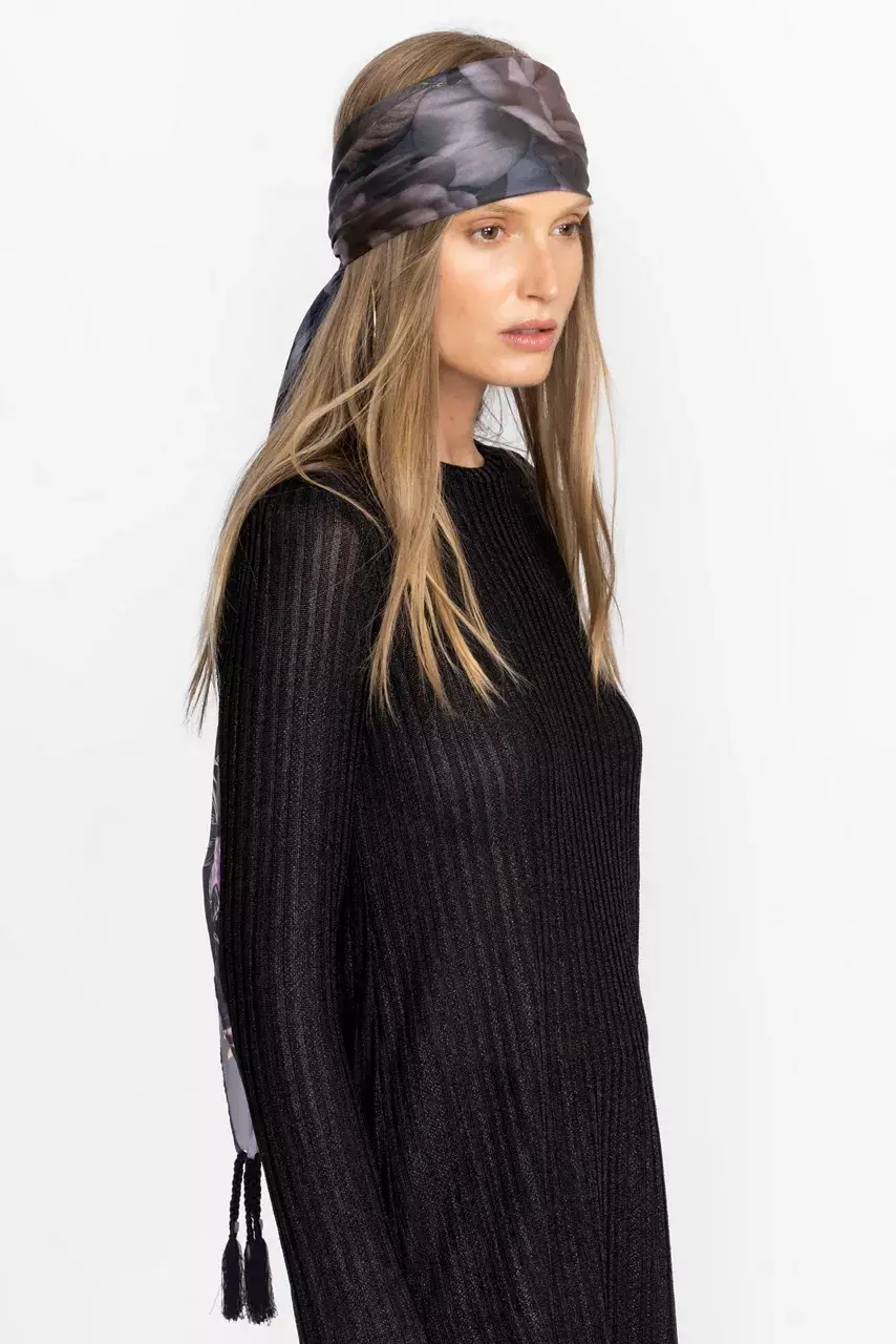 Johnny Was Grey Scarf Gray