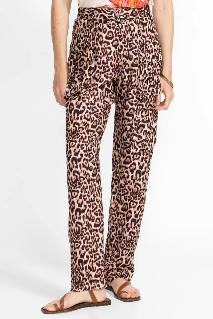 Johnny Was HAILEY CARGO PANT Bellina Leopard