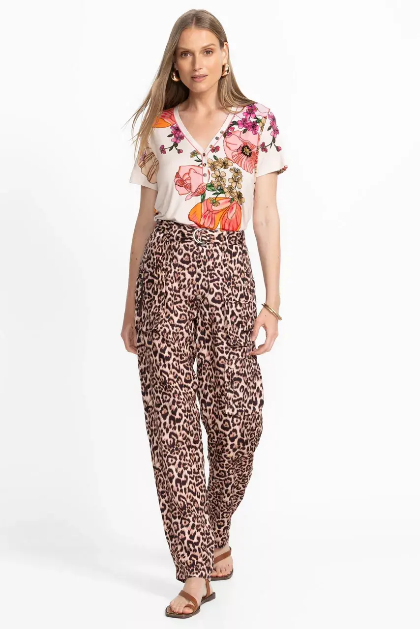 johnny was HAILEY CARGO PANT Bellina Leopard