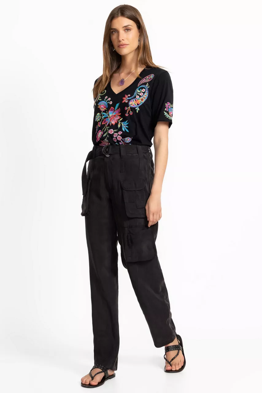 Johnny Was HAILEY CARGO PANT Black Beauty