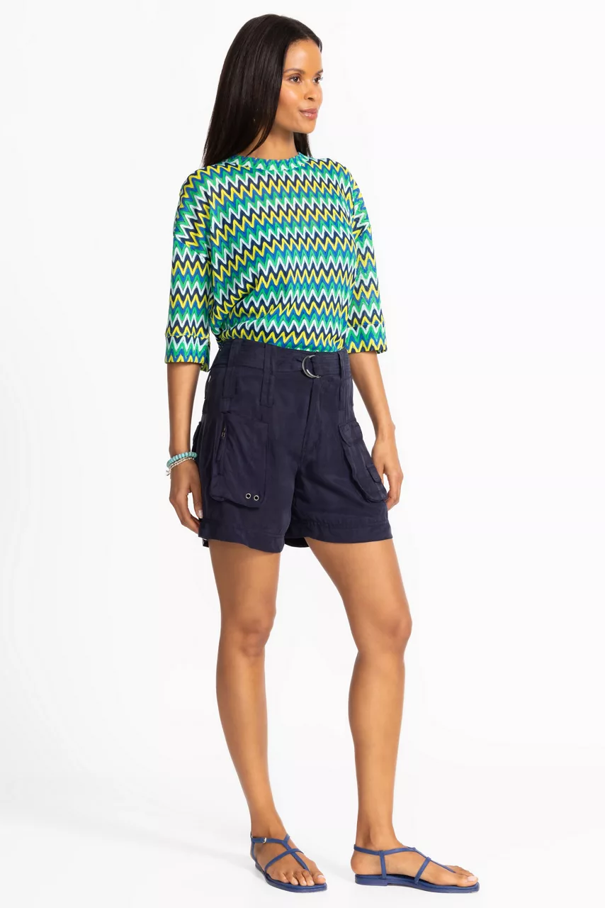 Johnny Was HAILEY CARGO SHORT Blue Nights