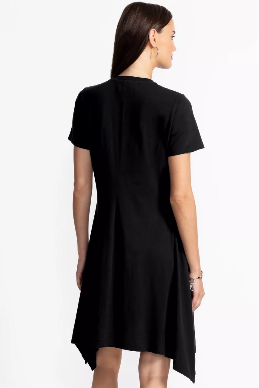 Johnny Was HANDKERCHIEF KNIT DRESS Black