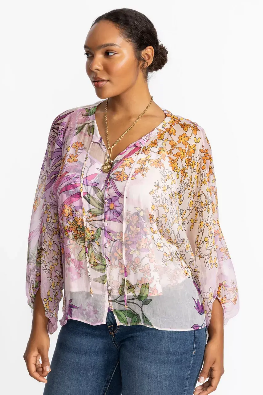 Johnny Was HARLYN BUTTON FRONT BLOUSE Dallia