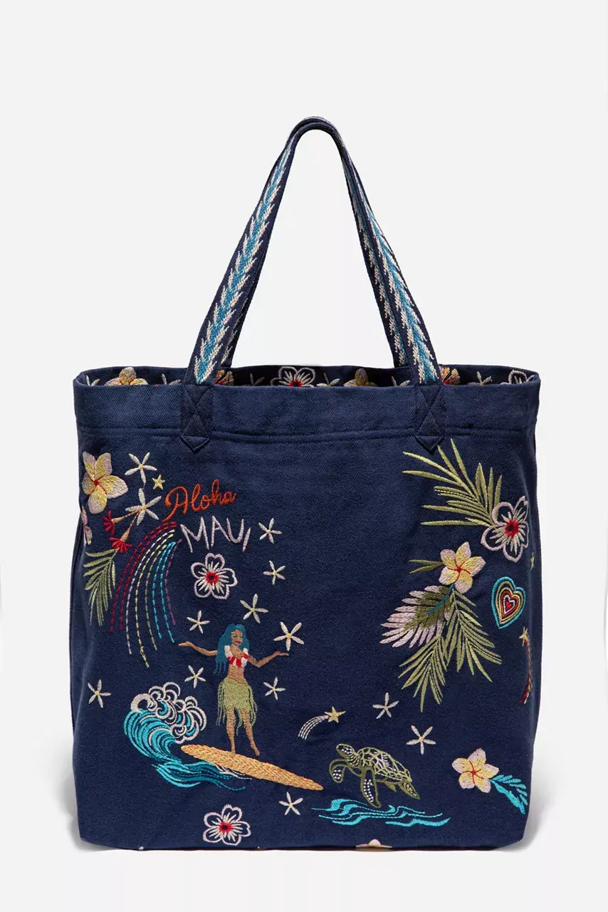 Johnny Was Hawaii Everyday Tote Navy