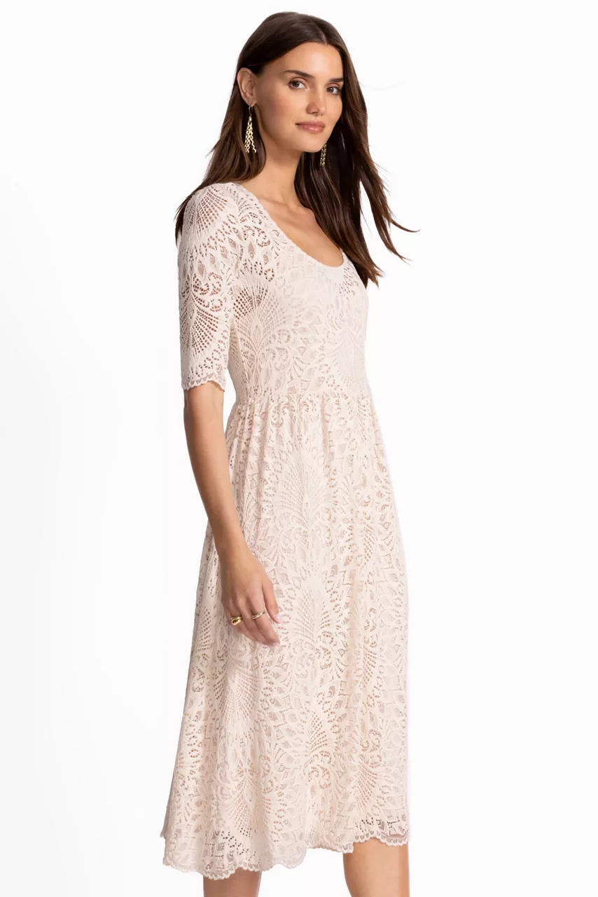 Johnny Was HELENA MIDI DRESS Natural