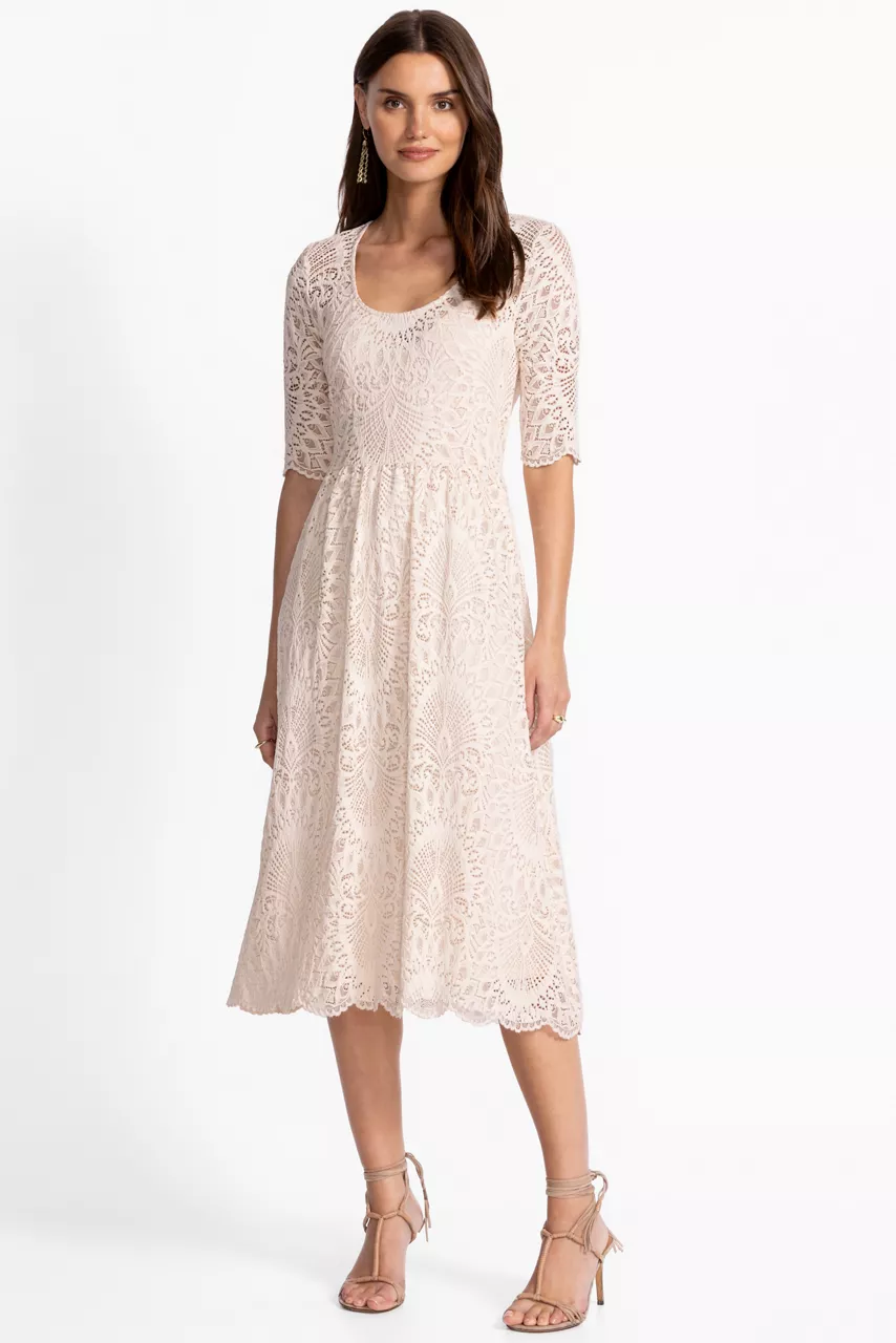 Johnny Was HELENA MIDI DRESS Natural